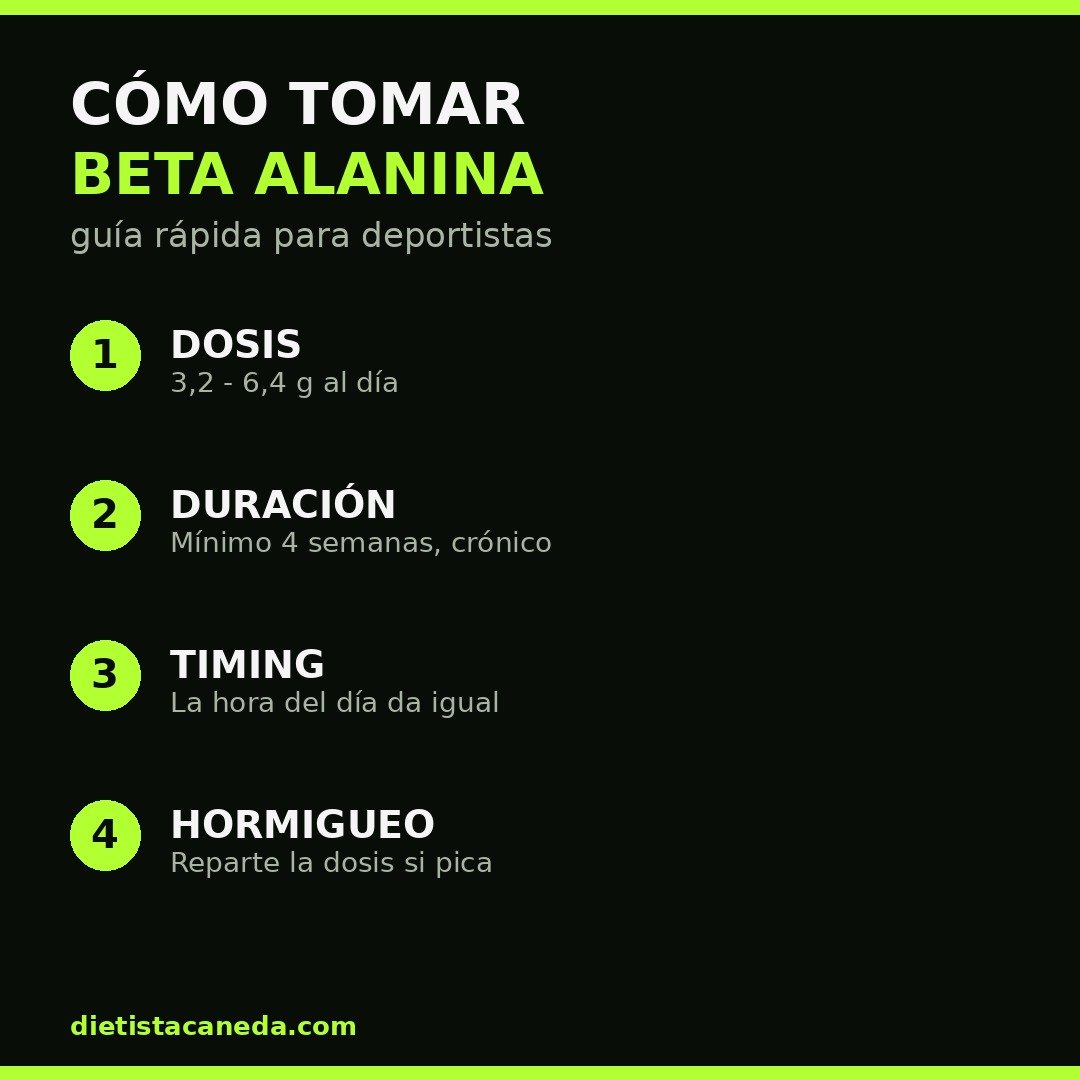 CÓMO TOMAR BETA ALANINA