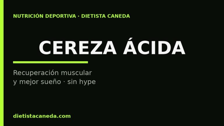 Cereza ácida para deportistas: recuperación y sueño sin hype