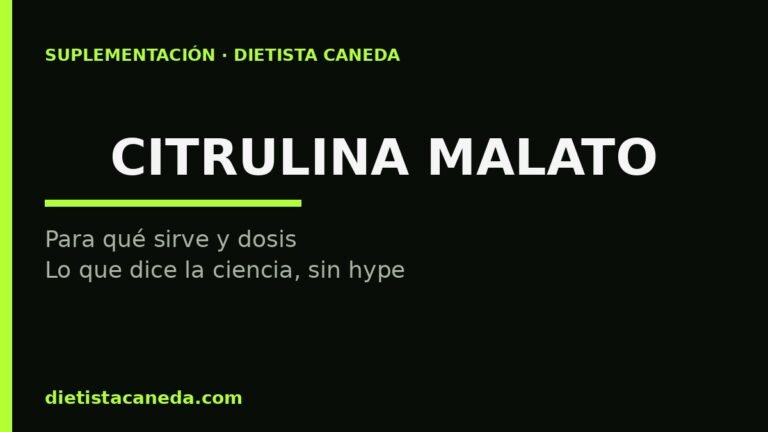 Citrulina malato: para qué sirve, dosis y si funciona