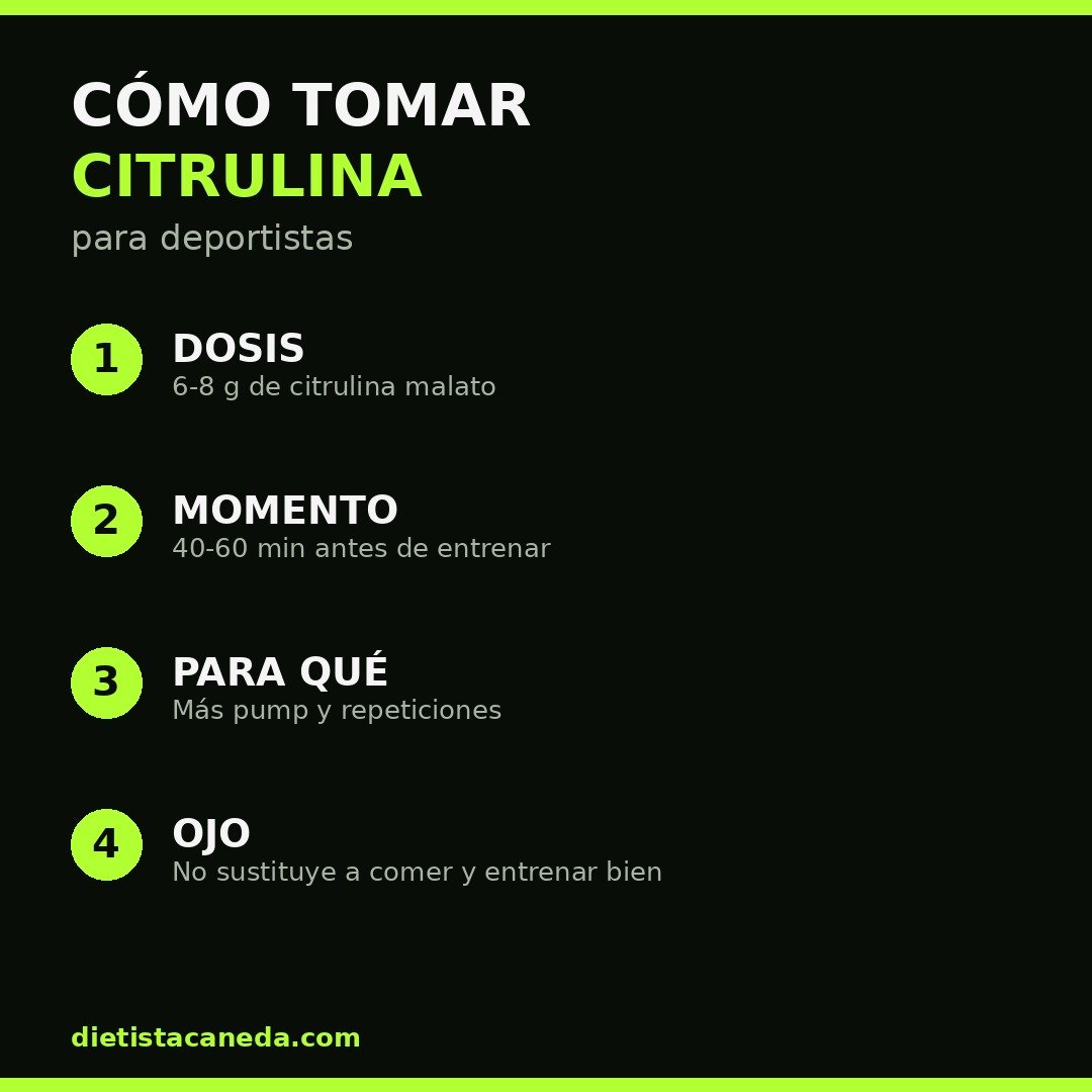 CÓMO TOMAR CITRULINA