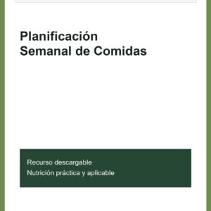 Portada de la plantilla PlanificaciÃ³n Semanal de Comidas