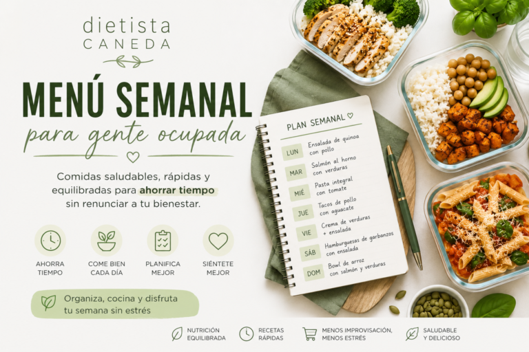 Menú semanal saludable para gente ocupada: 5 comidas