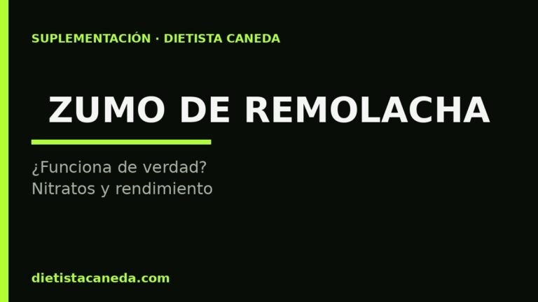 Zumo de remolacha y rendimiento: ¿funciona de verdad?