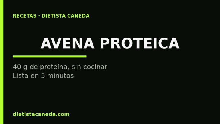 Avena proteica overnight: 40 g de proteína sin cocinar