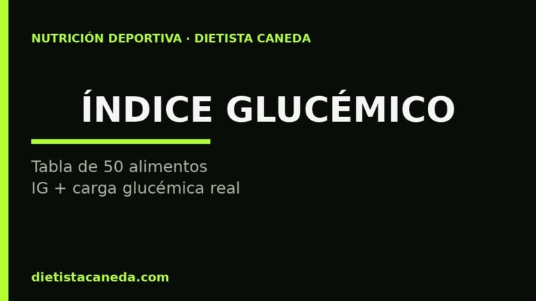 ÍNDICE GLUCÉMICO - imagen destacada