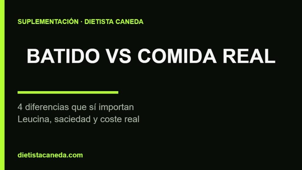 Batido de proteínas vs comida real - imagen destacada