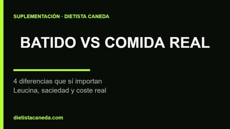 Batido de proteínas vs comida real - imagen destacada