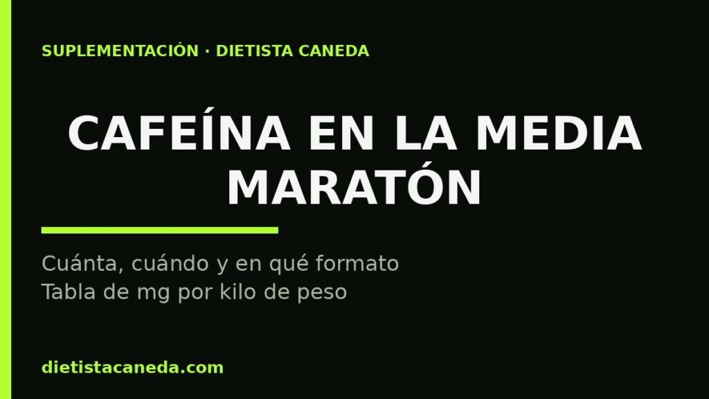 Cafeína en la media maratón - imagen destacada