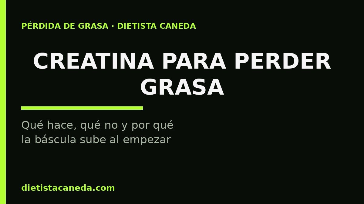 Creatina para perder grasa: resumen del artículo