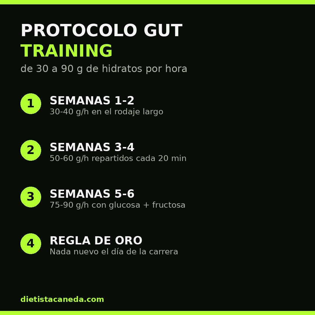 Protocolo gut training: entrenar el estómago para correr