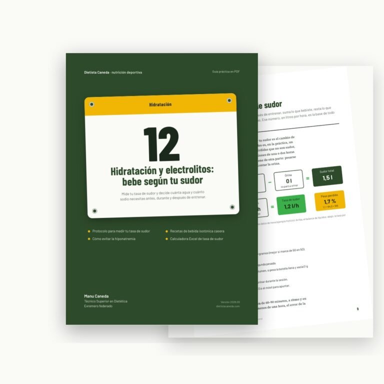 Hidratación y electrolitos: bebe según tu sudor