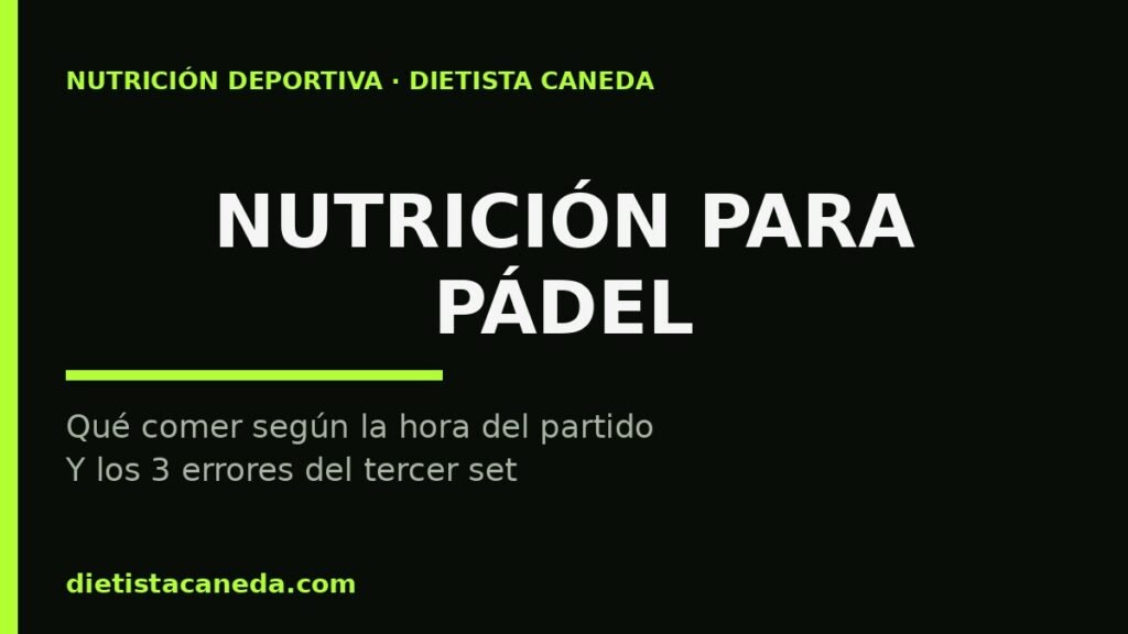 Nutrición para pádel - imagen destacada