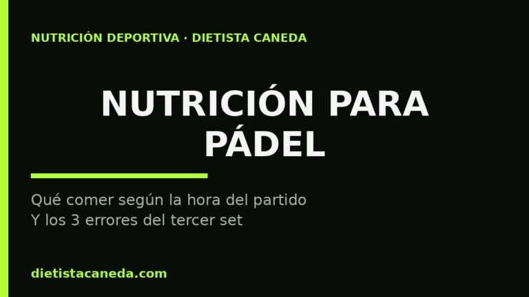Nutrición para pádel - imagen destacada
