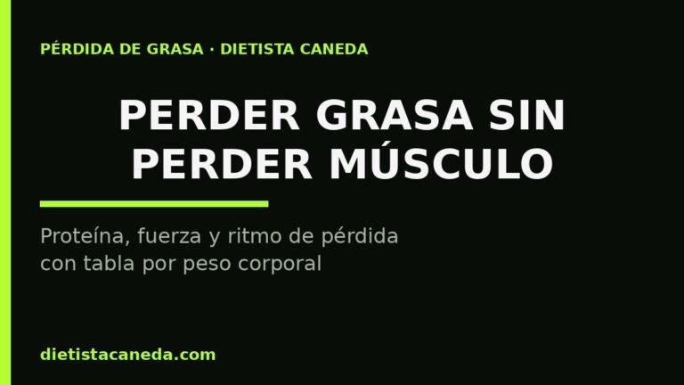 Perder grasa sin perder músculo - imagen destacada