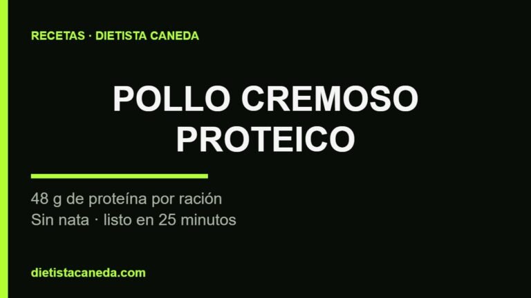Pollo en salsa cremosa proteico - imagen destacada