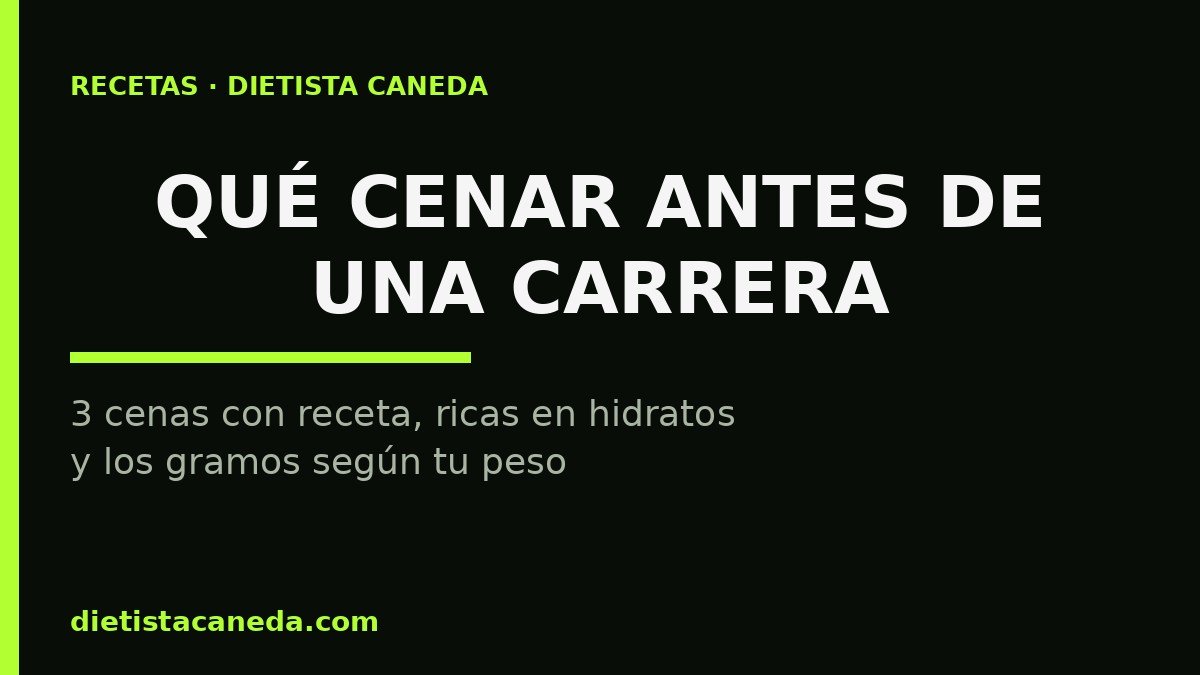 Qué cenar antes de una carrera: resumen del artículo