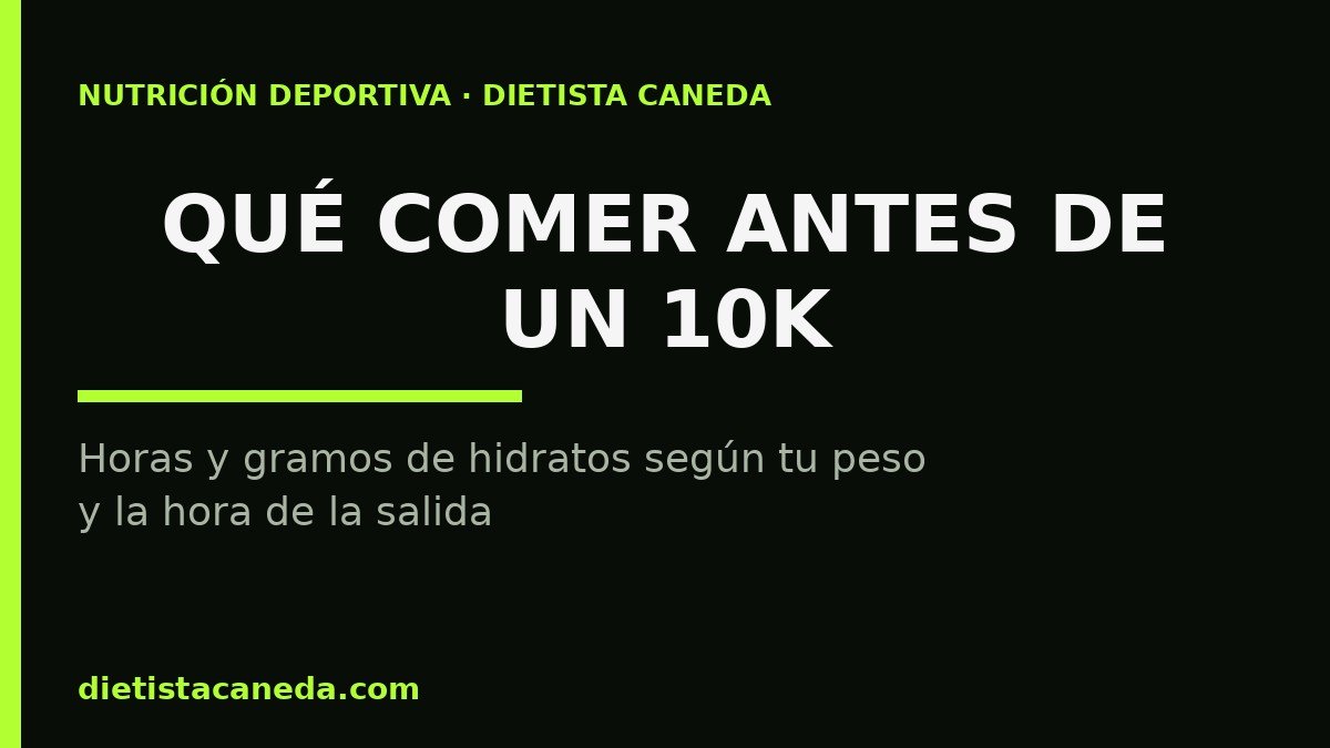 Qué comer antes de un 10k: resumen del artículo