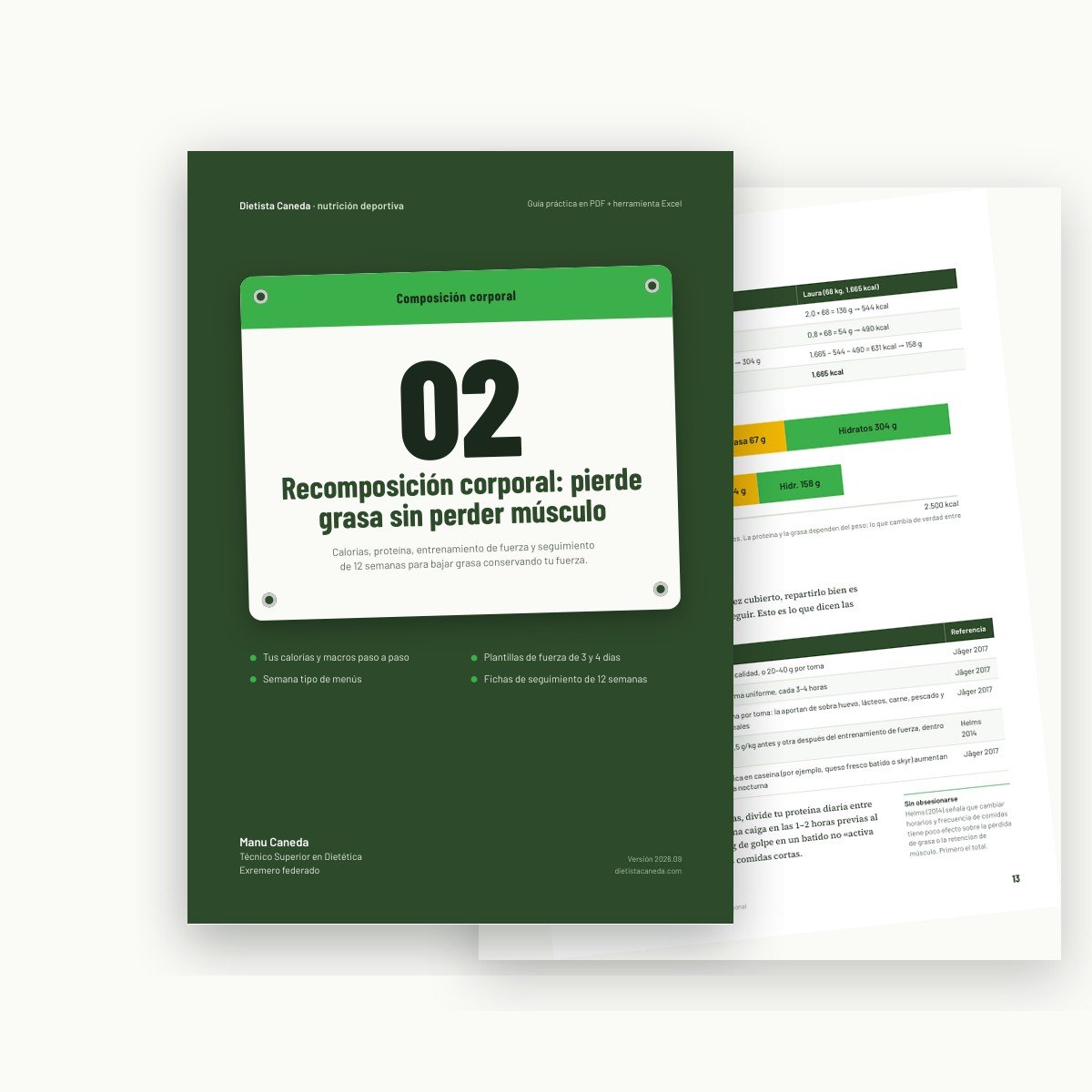 Portada de la guía Recomposición corporal: pierde grasa sin perder músculo