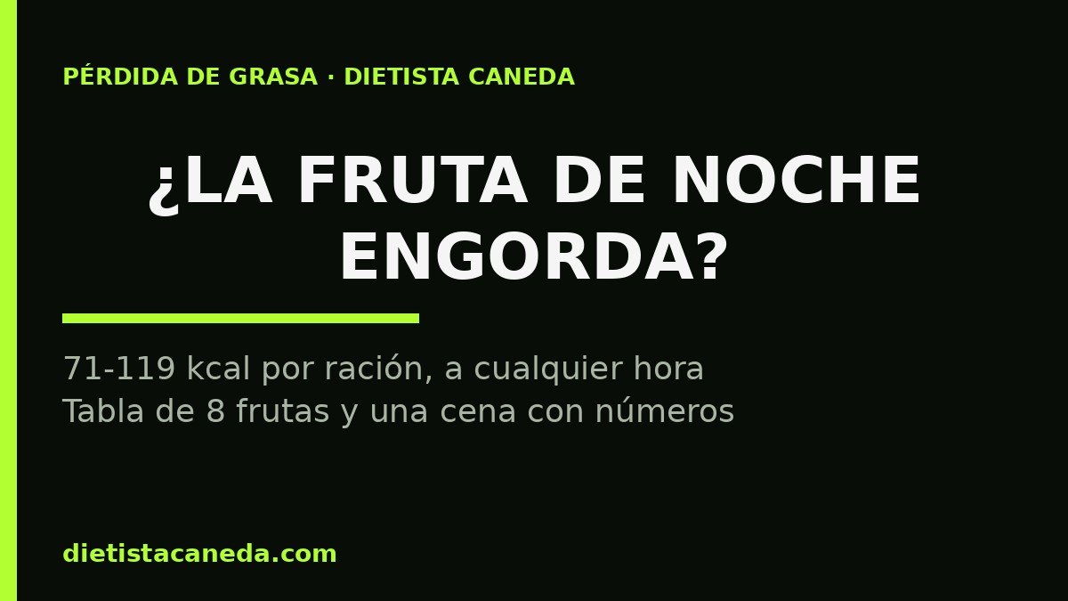 ¿la fruta de noche engorda?: resumen del artículo
