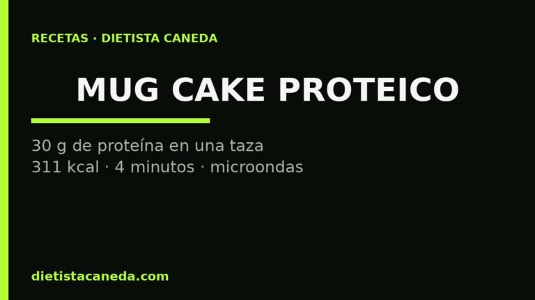 Mug cake proteico: portada del artículo